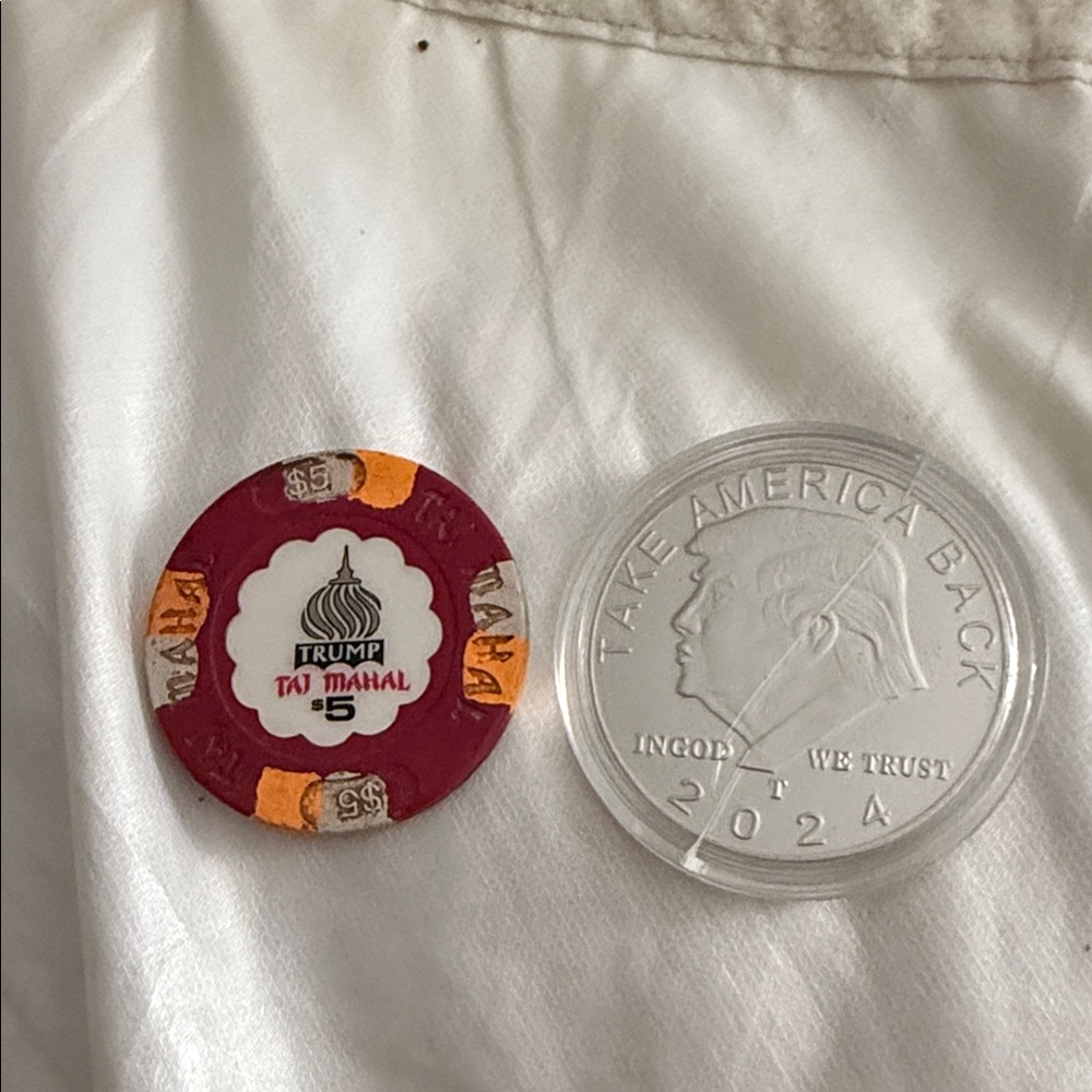Trump Taj Mahal Red and Silver Collectible Set sold together